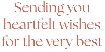 \"Sending you heartfelt wishes for the very best.\"