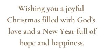 \"Wishing you a joyful Christmas filled with God\